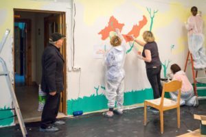 Adding colors to Social help center for limited abilities and old people