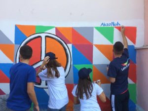 lets, colour, walls, connection, akzonobel, dulux, albania, tirana, mural, pint
